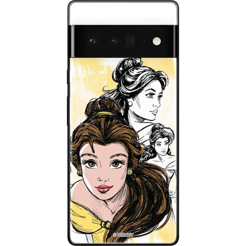 Disney Princess Belle Sketch Google Pixel 6 Pro Skin